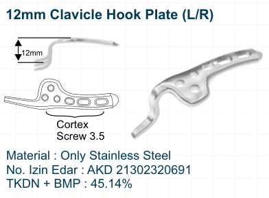 12mm Clavicle Hook Plate (LR)