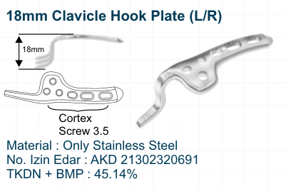 18mm Clavicle Hook Plate (LR)