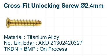 Cross-Fit Unlocking Screw Ø2