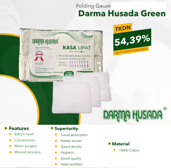 Darma Husada Green Folding Gauze 16ply