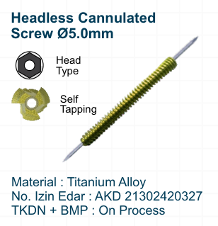 Headless Cannulated Screw Ø5