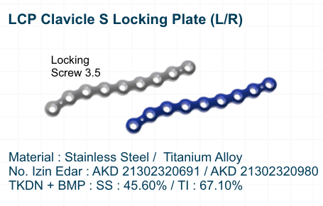 LCP Clavicle S Locking Plate (LR)