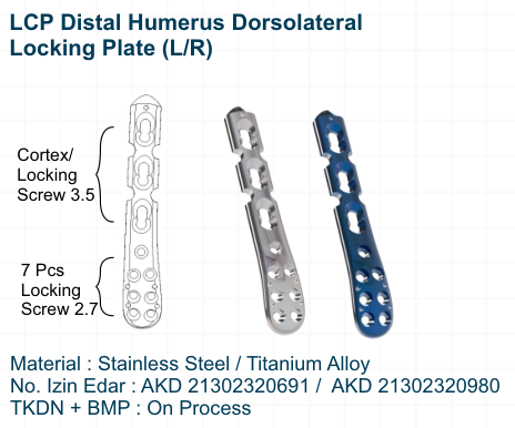 LCP Distal Humerus Dorsolateral Locking Plate (LR)