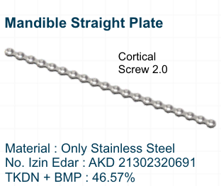 Mandible Straight Plate Cortical Screw 2