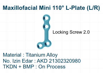 Maxillofacial Mini 110° L-Plate - LR