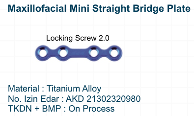 Maxillofacial Mini Straight Bridge Plate