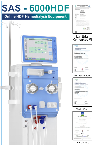 Online HDF Hemodialysis Equipment SAS-6000HDF